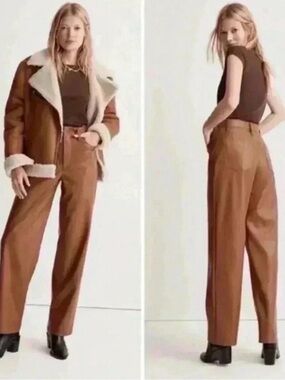 MADEWELL The Perfect Vintage Wide-Leg Pant Faux Leather Edition